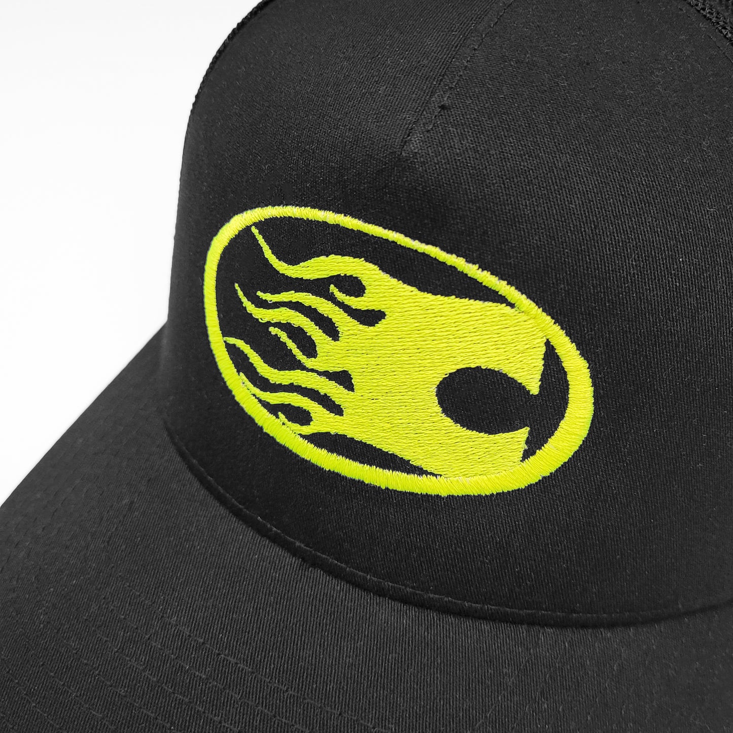 CRANKDAT - Flames Black Trucker Hat