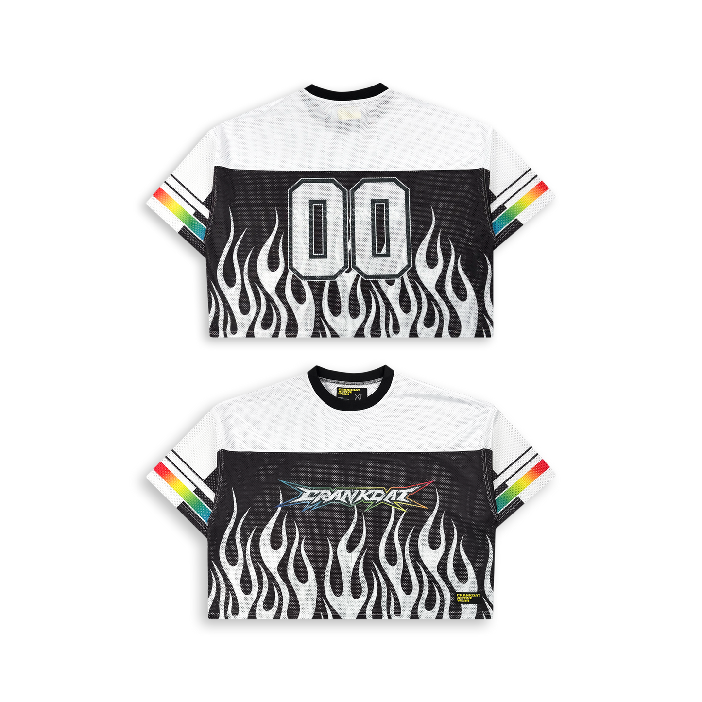 CRANKDAT - Rainbow Mesh Crop Jersey - Unisex (fixed quantity pre order)